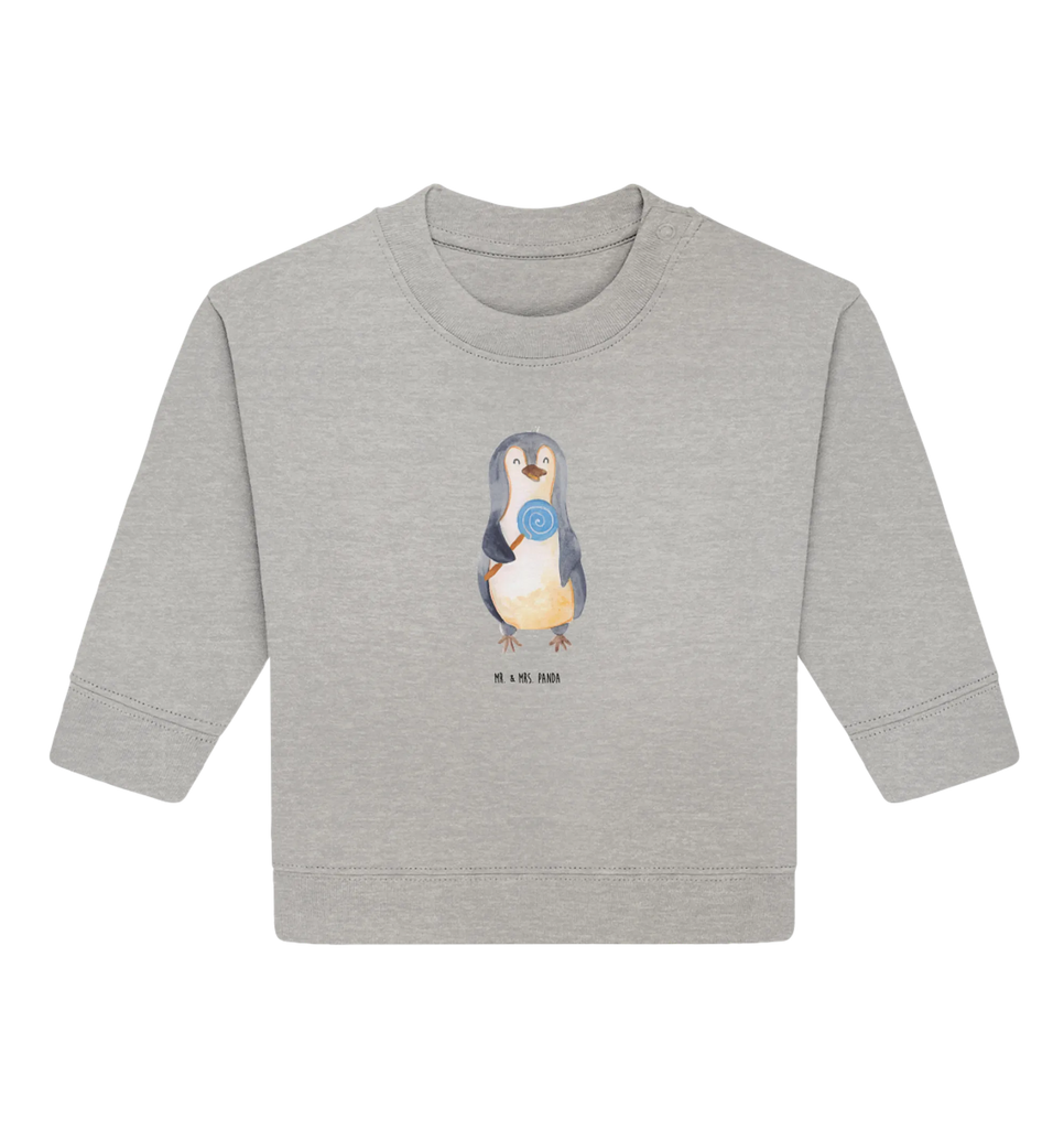 Organiczny sweter dla niemowląt pingwin lizak Baby Sweatshirt, Baby Bullover, Pinguin, Süßigkeiten, Lolli, Rebell, Pinguine, Gauner, Ganove, Rabauke, Blödsinn, Spruch