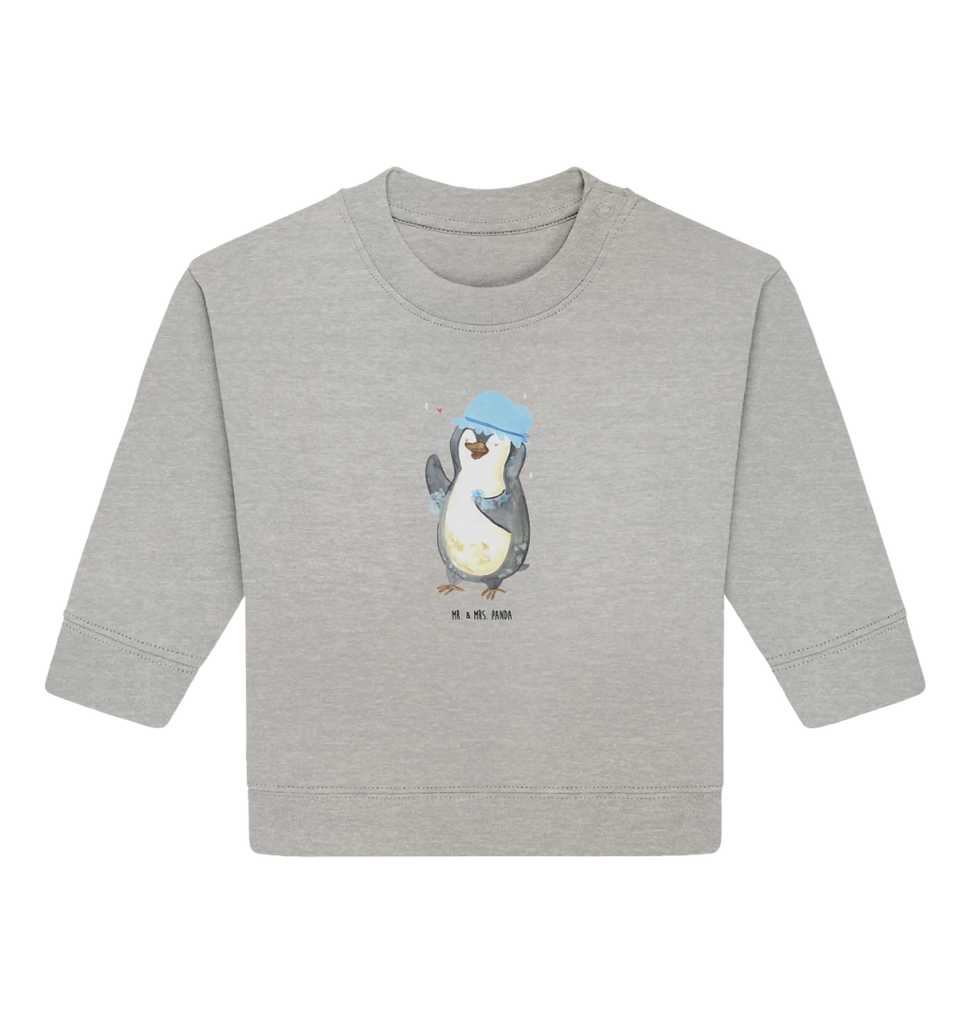 Organic Baby Pullover Penguin have a shower Baby Bullover, Baby Sweatshirt, Pinguin, Neustart, glücklich sein, Motivation, Dusche, Pinguine, Lebensmotto, Neuanfang, Duschen