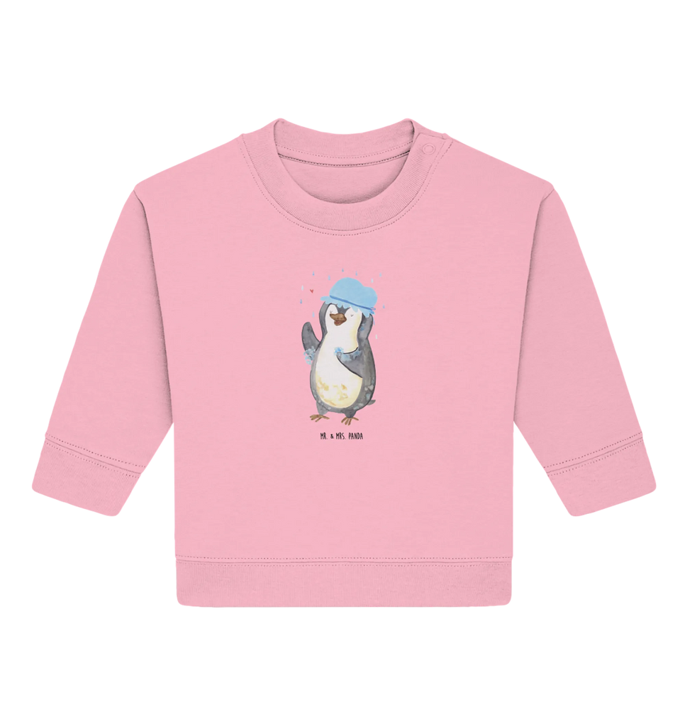 Organic Baby Pullover Penguin have a shower Baby Bullover, Baby Sweatshirt, Pinguin, Neustart, glücklich sein, Motivation, Dusche, Pinguine, Lebensmotto, Neuanfang, Duschen