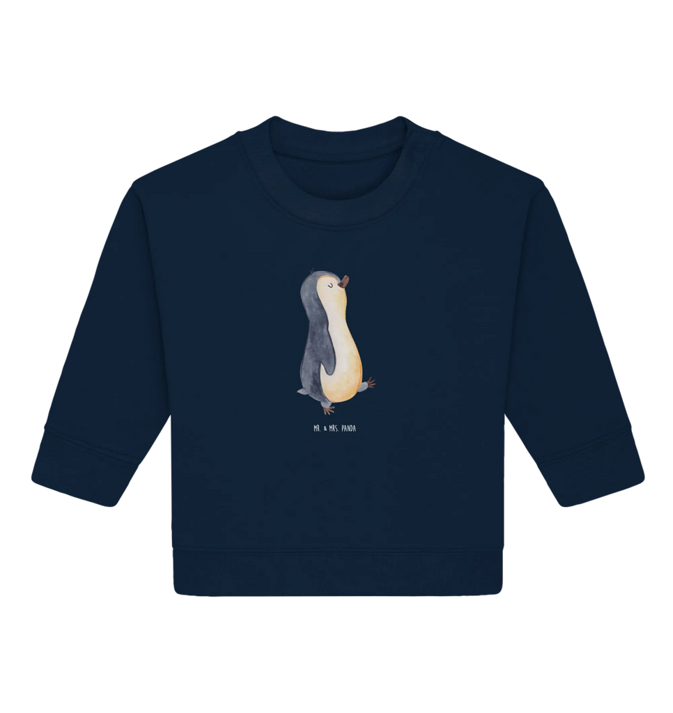 Organiczny sweter dla niemowląt Pingwin maszerować Baby Sweatshirt, Baby Bullover, Pinguin, Langschläfer, Familie, Frühaufsteher, Pinguine, Bruder, Schwester