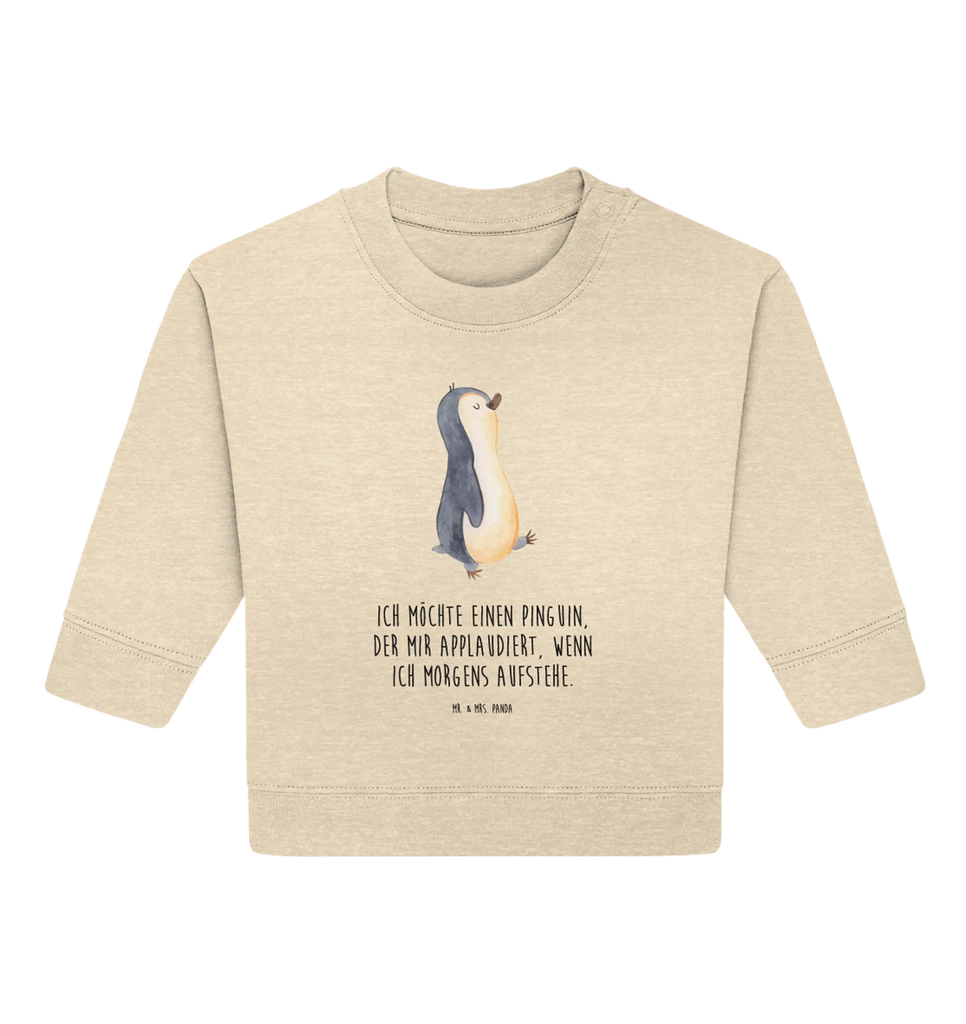 Organiczny sweter dla niemowląt Pingwin maszerować Baby Sweatshirt, Baby Bullover, Pinguin, Langschläfer, Familie, Frühaufsteher, Pinguine, Bruder, Schwester