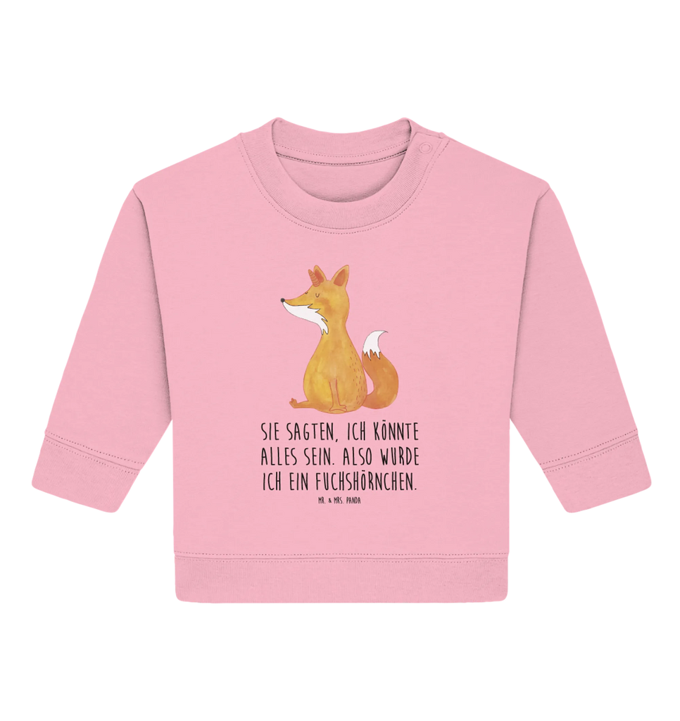 Organic Baby Pullover unicorn Wish Baby Sweatshirt, Baby Bullover, Einhorn Deko, Einhörner, Einhorn, Unicorn, Fuchshörnchen, Füchse, Fuchs, Foxycorn, Unicorns, Fuchshorn
