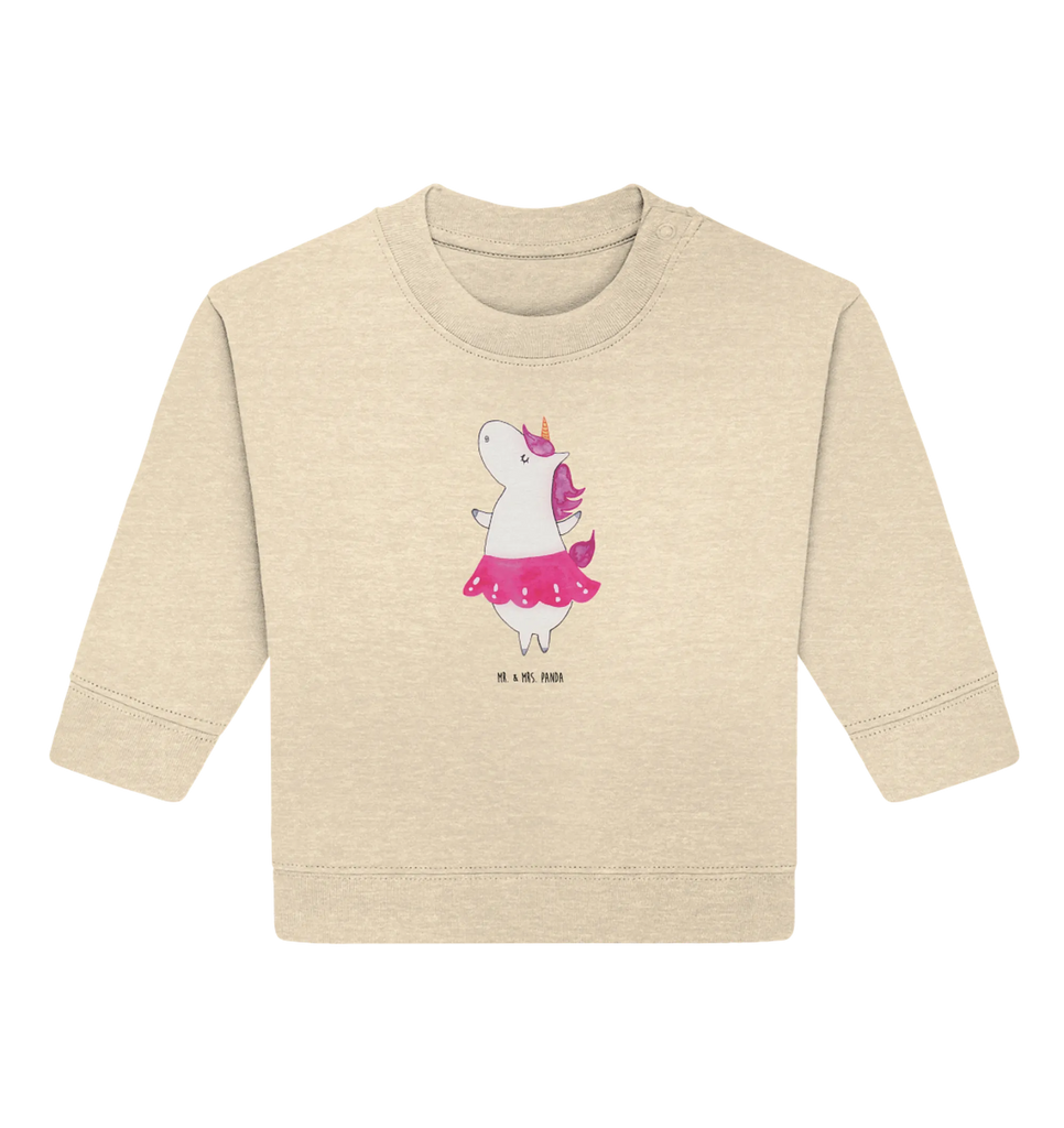 Organiczny sweter dla niemowląt Jednorożec balerina Baby Bullover, Baby Sweatshirt, Einhorn Deko, Einhörner, Einhorn, Unicorn, Tänzerin, Spaß, Ballerina, Wohnung, Geburtstag, Feiern, Tanzen, Party, Lebenslust, Lebensfreude
