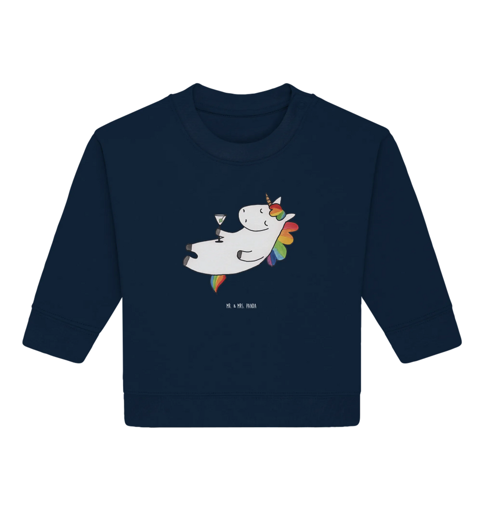 Organic Baby Pullover Einhorn Cocktail Baby Sweatshirt, Baby Bullover, Einhorn Deko, Einhörner, Einhorn, Unicorn, Sekt, Party, Spruch, Rum, Cuba Libre, Lustig, Caipirinha, Spaß, Feiern, Freundin, Geburtstag, Witzig, Glitzer