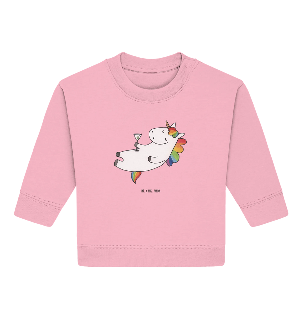 Organic Baby Pullover Einhorn Cocktail Baby Sweatshirt, Baby Bullover, Einhorn Deko, Einhörner, Einhorn, Unicorn, Sekt, Party, Spruch, Rum, Cuba Libre, Lustig, Caipirinha, Spaß, Feiern, Freundin, Geburtstag, Witzig, Glitzer