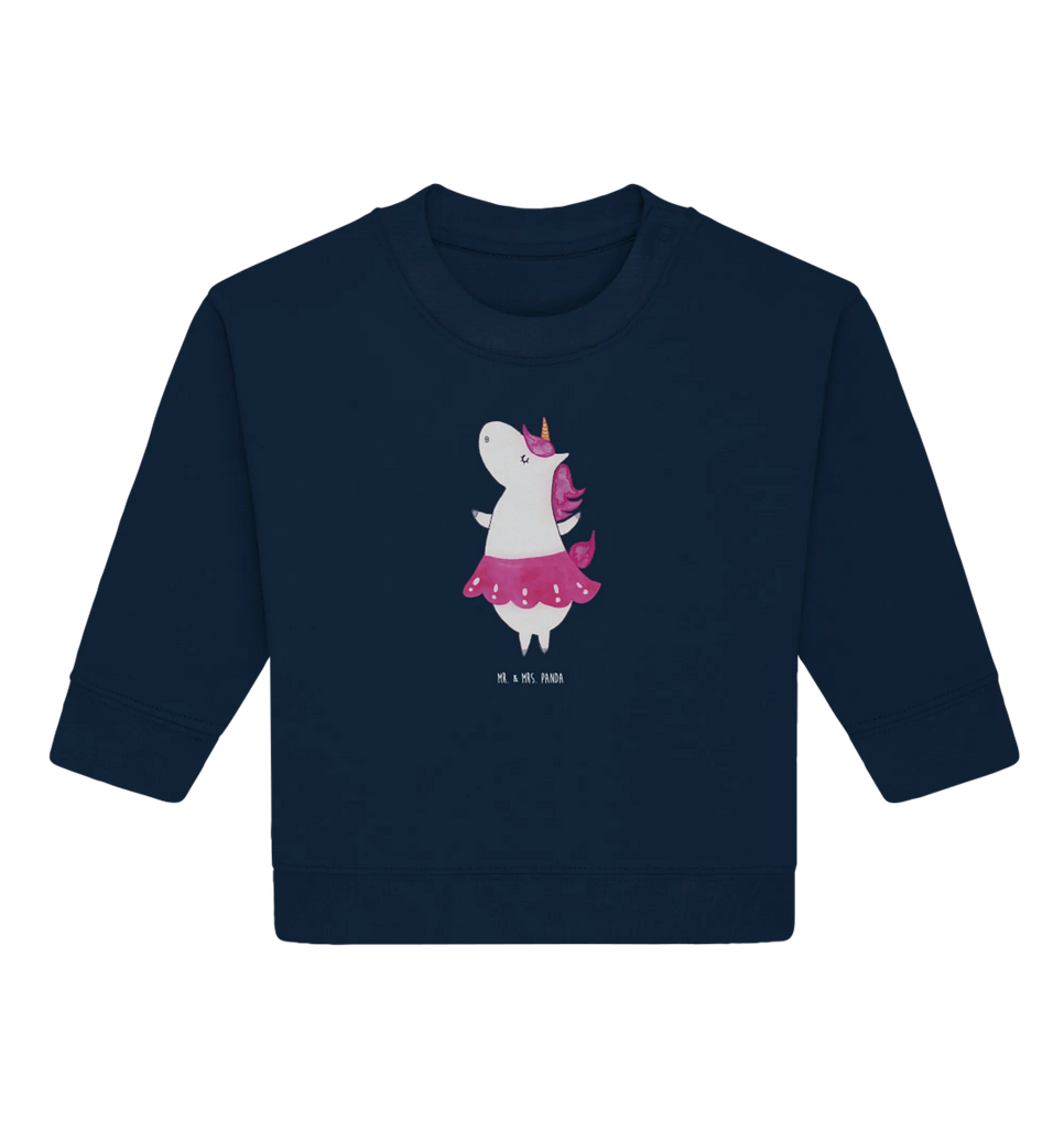 Organiczny sweter dla niemowląt Jednorożec balerina Baby Bullover, Baby Sweatshirt, Einhorn Deko, Einhörner, Einhorn, Unicorn, Tänzerin, Spaß, Ballerina, Wohnung, Geburtstag, Feiern, Tanzen, Party, Lebenslust, Lebensfreude