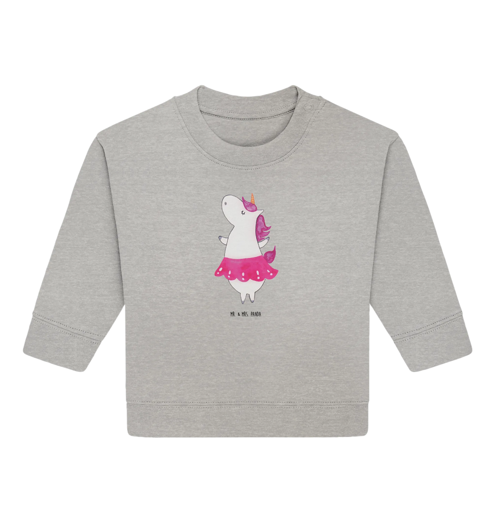 Organiczny sweter dla niemowląt Jednorożec balerina Baby Bullover, Baby Sweatshirt, Einhorn Deko, Einhörner, Einhorn, Unicorn, Tänzerin, Spaß, Ballerina, Wohnung, Geburtstag, Feiern, Tanzen, Party, Lebenslust, Lebensfreude