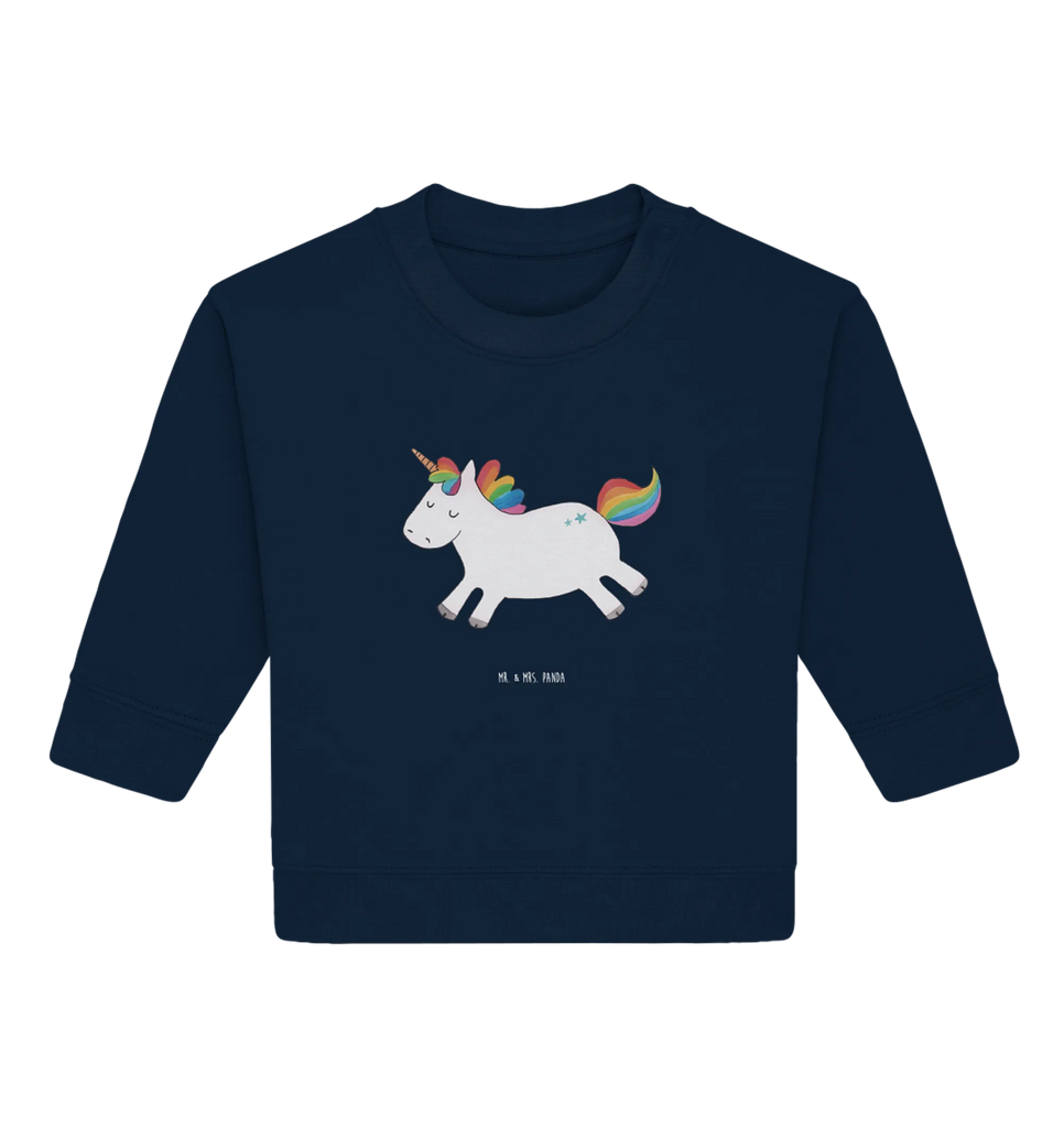 Organiczny sweter dla niemowląt Jednorożec Szczęśliwy Baby Sweatshirt, Baby Bullover, Einhorn Deko, Einhörner, Einhorn, Unicorn, Freude, Lachen, Lebensfreude, glücklich, Spannend, Witzig, Spaß, Fröhlich, Lächeln