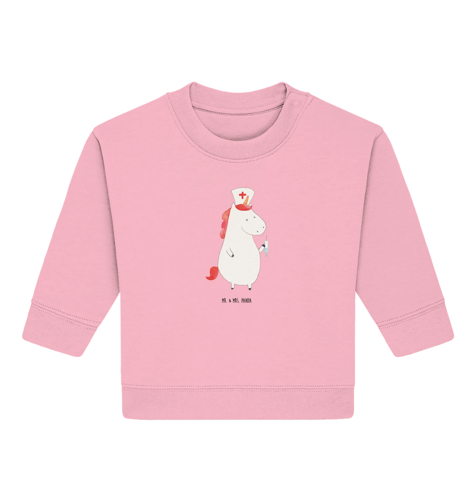 Organiczny sweter dla niemowląt Jednorożec Pielęgniarka Baby Sweatshirt, Baby Bullover, Einhorn Deko, Einhörner, Einhorn, Unicorn, Krankenhaus, Ärztin Geschenk, Krankenpflegerin, Krankenschwester Dankeschön, Krankenschwester Geschenk, Krankenpfleger Geschenk