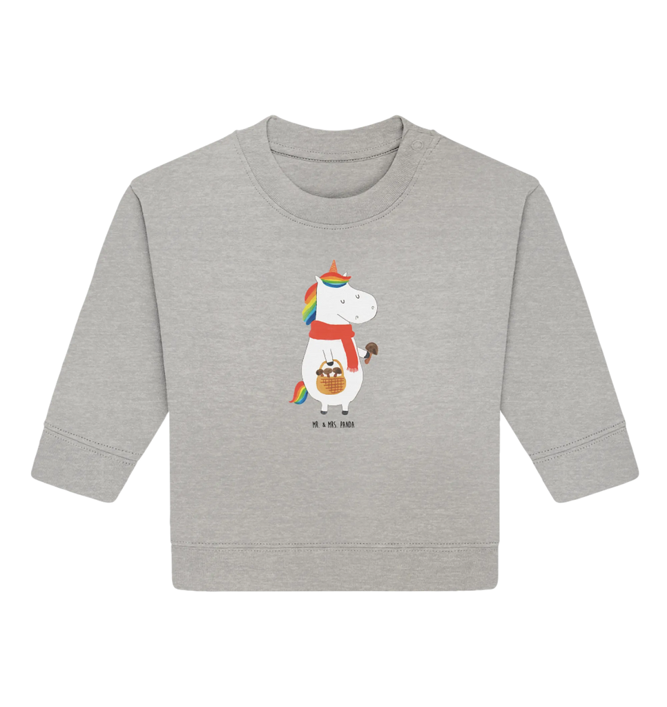 Organiczny sweter dla niemowląt Jednorożec grzyb Baby Sweatshirt, Baby Bullover, Einhorn Deko, Einhörner, Einhorn, Unicorn, Pilze, Pilzsammler, Spruch, Motivation, Liebeskummer