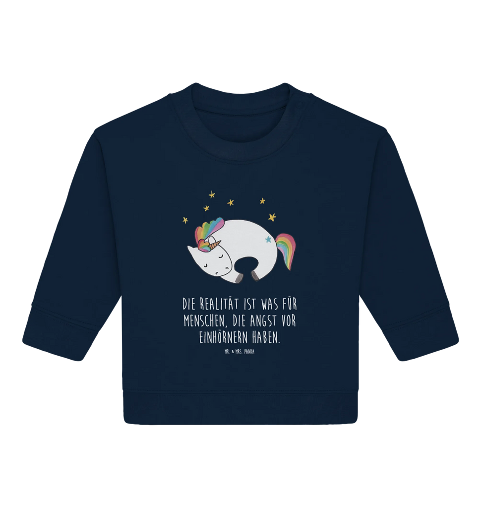 Organiczny sweter dla niemowląt Jednorożec noc Baby Bullover, Baby Sweatshirt, Einhorn Deko, Einhörner, Einhorn, Unicorn, Ruhe, Freundin, Traum, Geschenk, Träume, Menschen, Realität