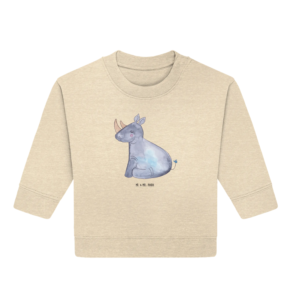 Organiczny sweter dla niemowląt Jednorożec Nosorożec Baby Bullover, Baby Sweatshirt, Einhorn Deko, Einhörner, Einhorn, Unicorn, Erwachsenwerden, Zoo, Einhornpower, Regenbogen, Witzig, Nashorn, Glitzer, Lustig, Nashörner