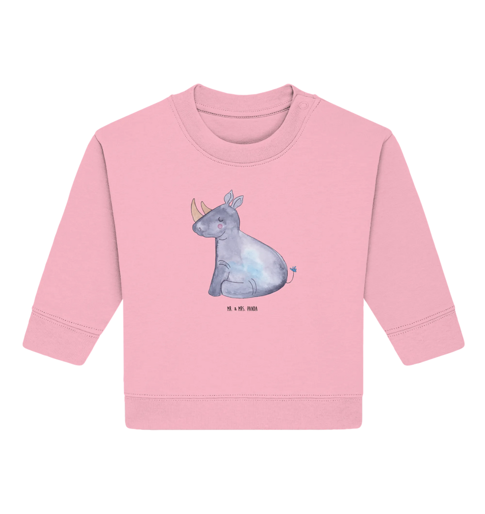 Organiczny sweter dla niemowląt Jednorożec Nosorożec Baby Bullover, Baby Sweatshirt, Einhorn Deko, Einhörner, Einhorn, Unicorn, Erwachsenwerden, Zoo, Einhornpower, Regenbogen, Witzig, Nashorn, Glitzer, Lustig, Nashörner