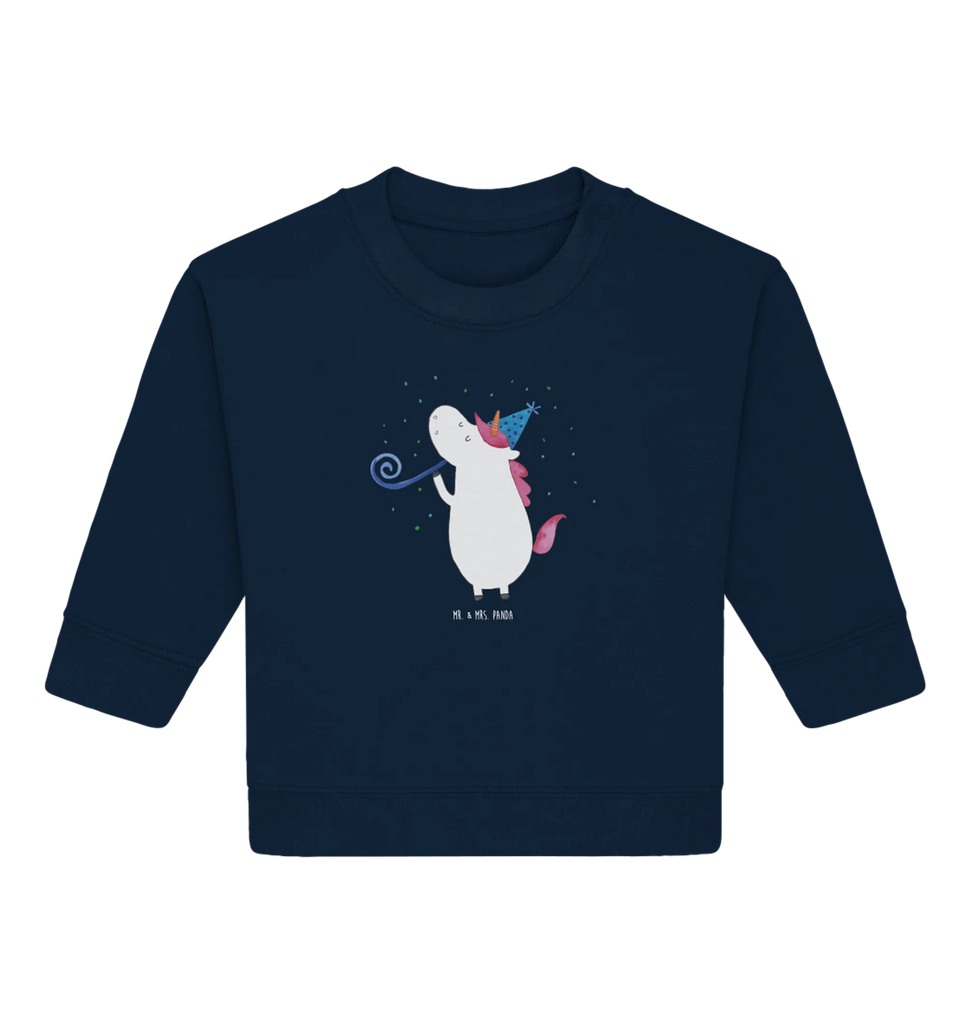 Organiczny sweter dla niemowląt Jednorożec Impreza Baby Sweatshirt, Baby Bullover, Einhorn Deko, Einhörner, Einhorn, Unicorn, Geburtstag, Club, Fest, Alkohol, Konfetti, Glitzer, Disco, Party, Feier