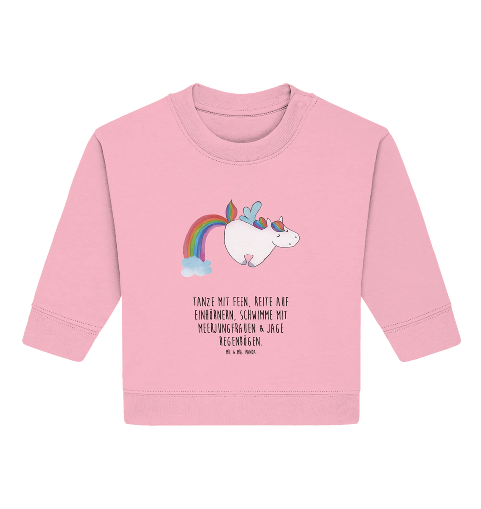 Organiczny sweter dla niemowląt jednorożec Latający koń Baby Sweatshirt, Baby Bullover, Einhorn Deko, Einhörner, Einhorn, Unicorn, Spielen, Erwachsenwerden, Realität, Glitzer, Regenbogen