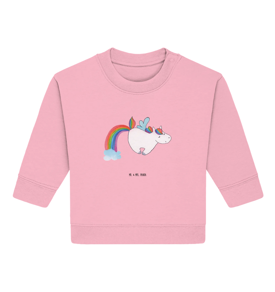Organiczny sweter dla niemowląt jednorożec Latający koń Baby Sweatshirt, Baby Bullover, Einhorn Deko, Einhörner, Einhorn, Unicorn, Spielen, Erwachsenwerden, Realität, Glitzer, Regenbogen