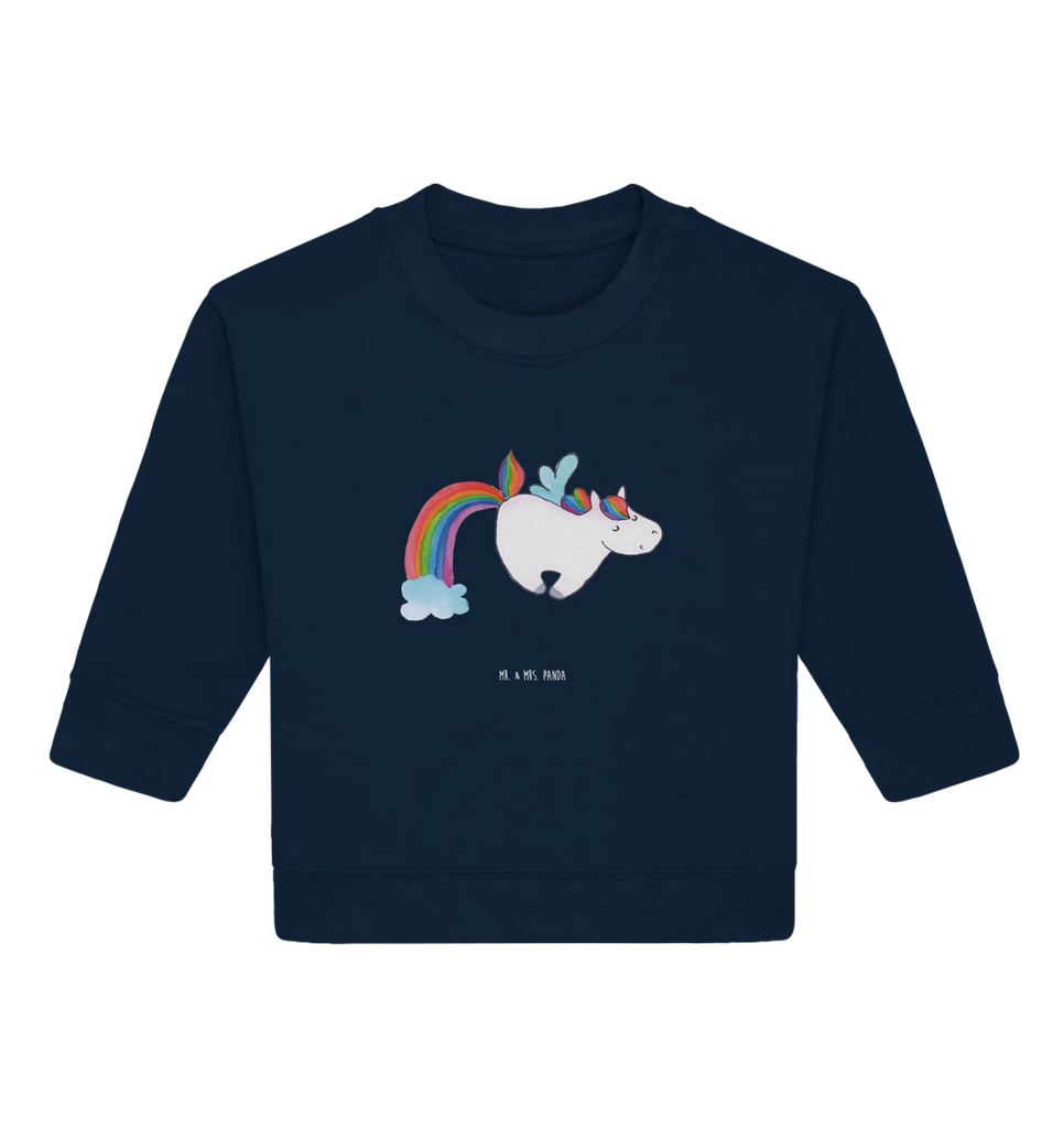 Organiczny sweter dla niemowląt jednorożec Latający koń Baby Sweatshirt, Baby Bullover, Einhorn Deko, Einhörner, Einhorn, Unicorn, Spielen, Erwachsenwerden, Realität, Glitzer, Regenbogen