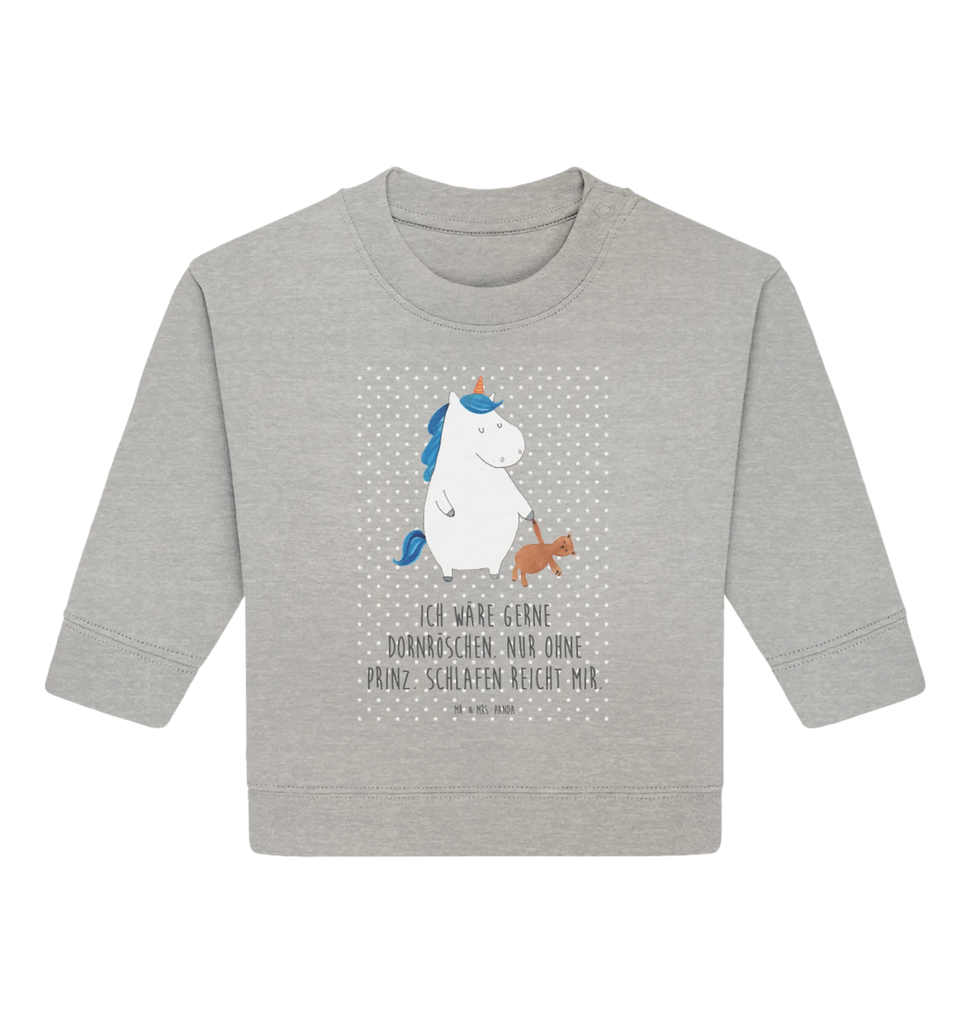 Organiczny sweter dla niemowląt Jednorożec Miś Baby Sweatshirt, Baby Bullover, Einhorn Deko, Einhörner, Einhorn, Unicorn, Singleleben, Träumen, Freundin, schlafen, Single, Bett, Gute Nacht