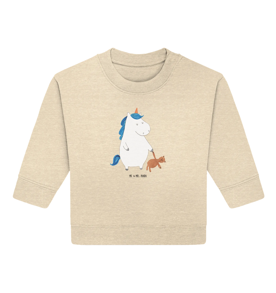 Organiczny sweter dla niemowląt Jednorożec Miś Baby Sweatshirt, Baby Bullover, Einhorn Deko, Einhörner, Einhorn, Unicorn, Singleleben, Träumen, Freundin, schlafen, Single, Bett, Gute Nacht