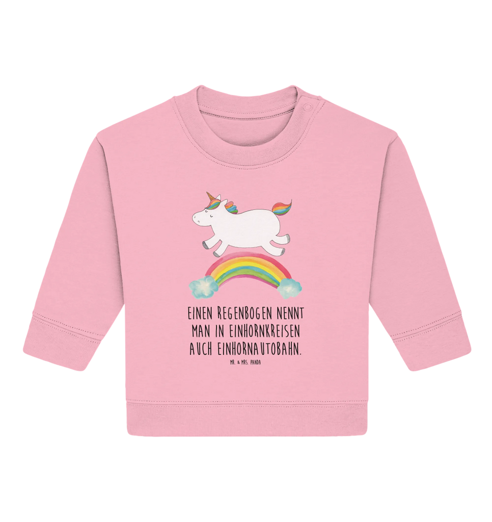 Organiczny sweter dla niemowląt jednorożec tęcza Baby Sweatshirt, Baby Bullover, Einhorn Deko, Einhörner, Einhorn, Unicorn, Regenbogen, Glitzer, Einhornpower, Erwachsenwerden, Einhornautobahn