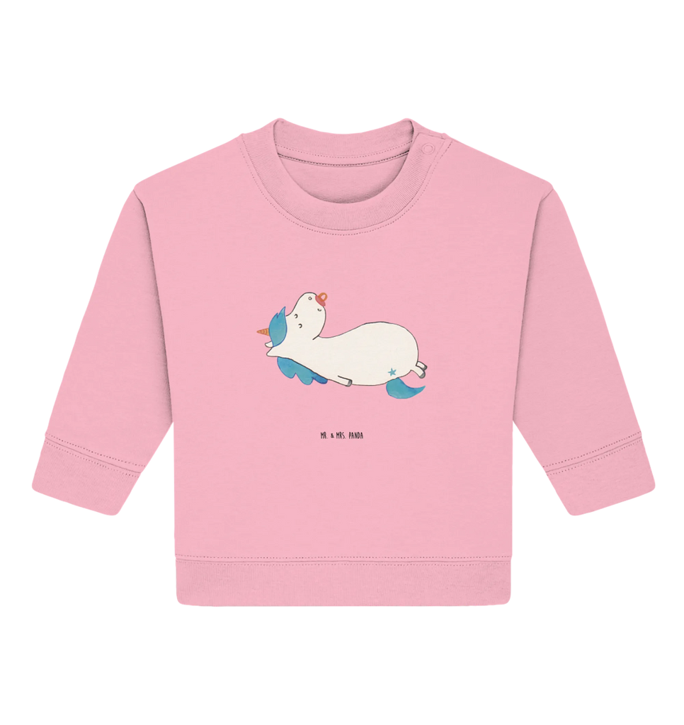 Organiczny sweter dla niemowląt Jednorożec smoczek Baby Sweatshirt, Baby Bullover, Einhorn Deko, Einhörner, Einhorn, Unicorn, Kleinkind, Baby, Mama, Geschenk Geburt, Schnuller, Geburt, Mutter, Säugling, Geburtstag