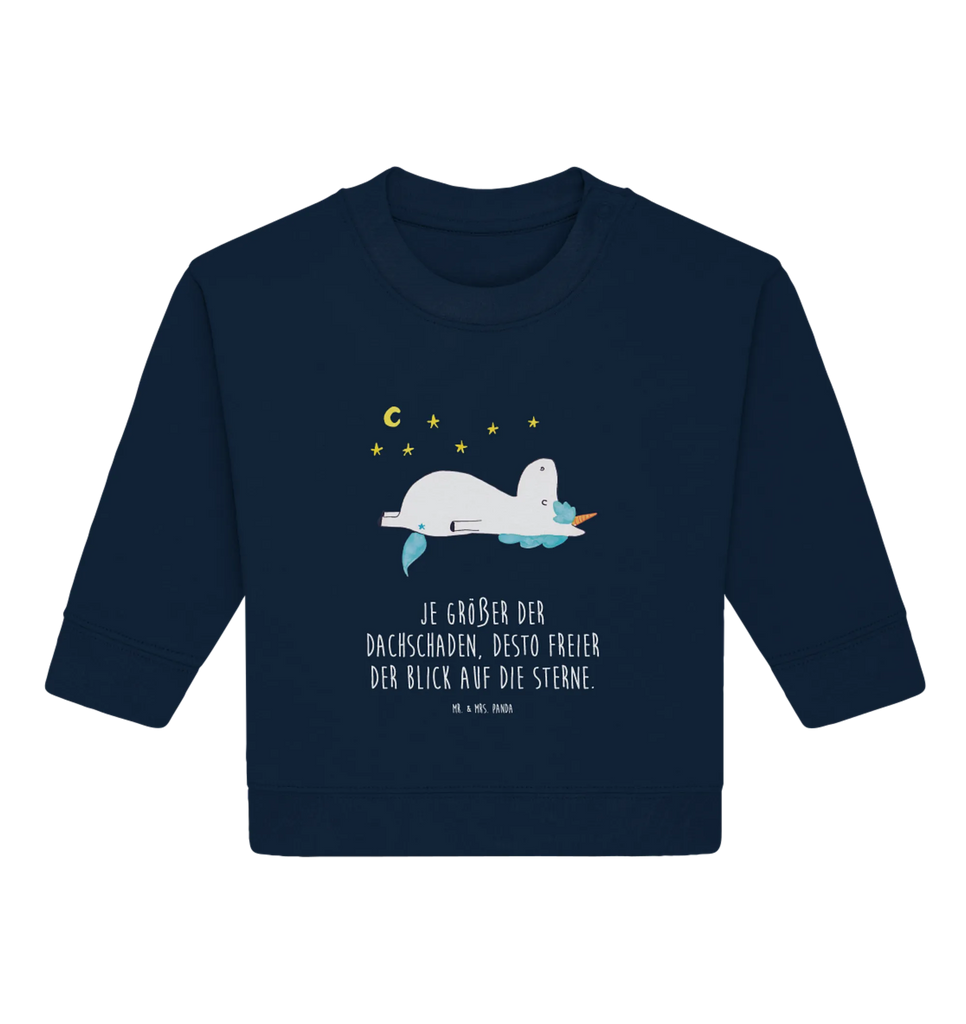 Organiczny sweter dla niemowląt Jednorożec gwiaździste niebo Baby Bullover, Baby Sweatshirt, Einhorn Deko, Einhörner, Einhorn, Unicorn, Sterne, Dachschaden, Verrückt, Sternenhimmel