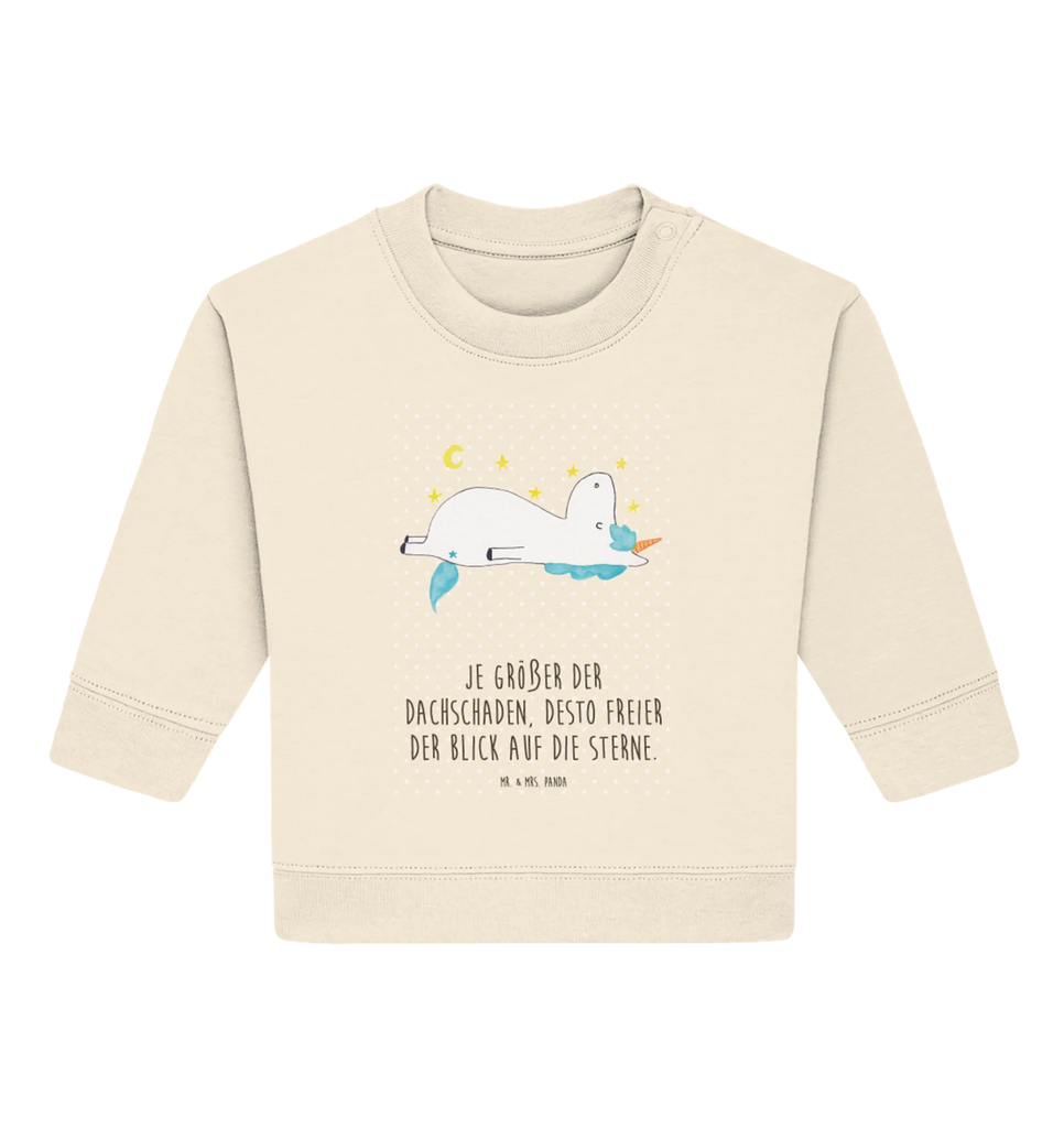 Organiczny sweter dla niemowląt Jednorożec gwiaździste niebo Baby Bullover, Baby Sweatshirt, Einhorn Deko, Einhörner, Einhorn, Unicorn, Sterne, Dachschaden, Verrückt, Sternenhimmel