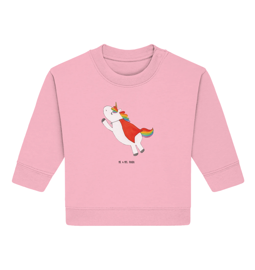 Organiczny sweter dla niemowląt Jednorożec Super Baby Bullover, Baby Sweatshirt, Einhorn Deko, Einhörner, Einhorn, Unicorn, Geschenk, Freundin, Superheld, Girl, Mädchen, Traummann, Held