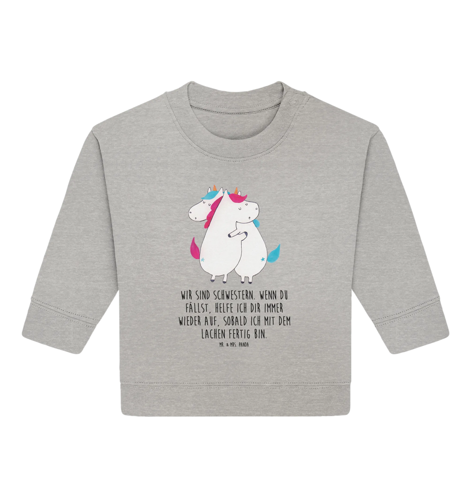 Organiczny sweter dla niemowląt Jednorożce Przytulanie Baby Bullover, Baby Sweatshirt, Einhorn Deko, Einhörner, Einhorn, Unicorn, BFF, Liebe, Sister, Geschwister, Familie, Freundinnen, Schwester, Freundin, Schwestern