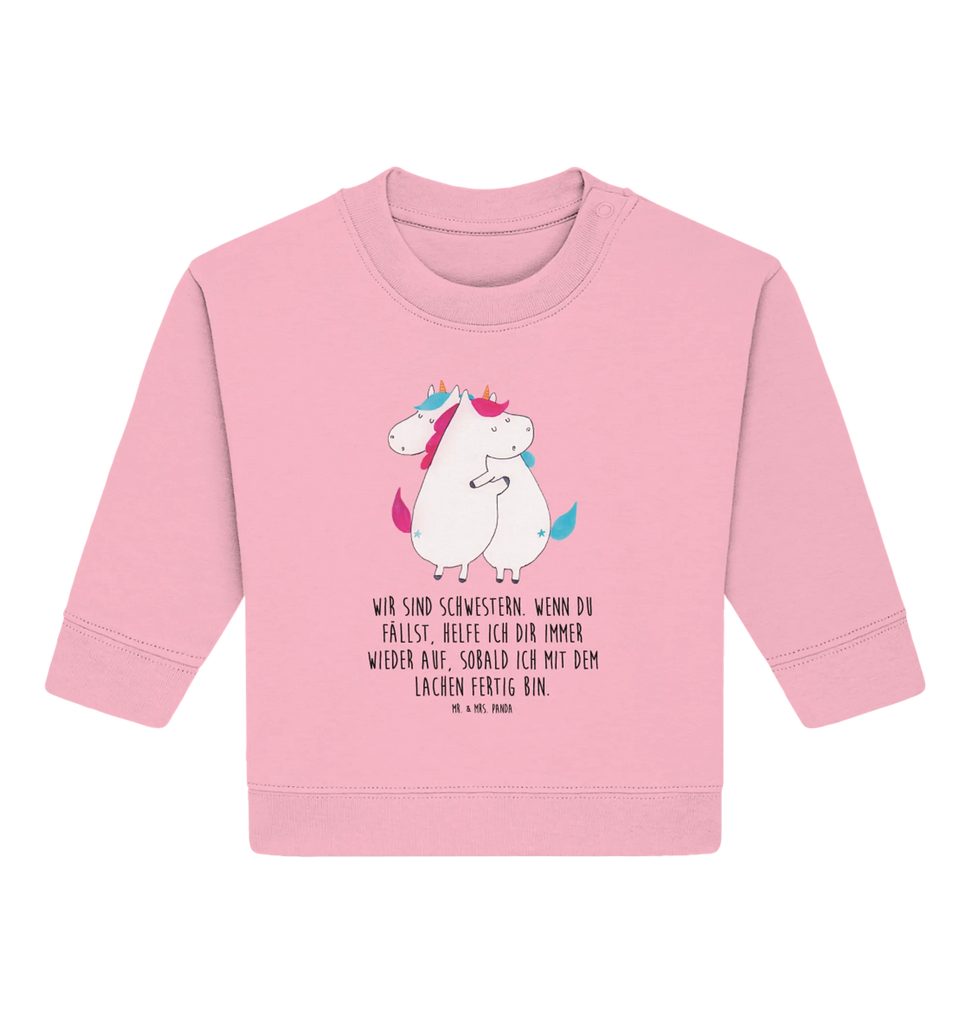 Organiczny sweter dla niemowląt Jednorożce Przytulanie Baby Bullover, Baby Sweatshirt, Einhorn Deko, Einhörner, Einhorn, Unicorn, BFF, Liebe, Sister, Geschwister, Familie, Freundinnen, Schwester, Freundin, Schwestern