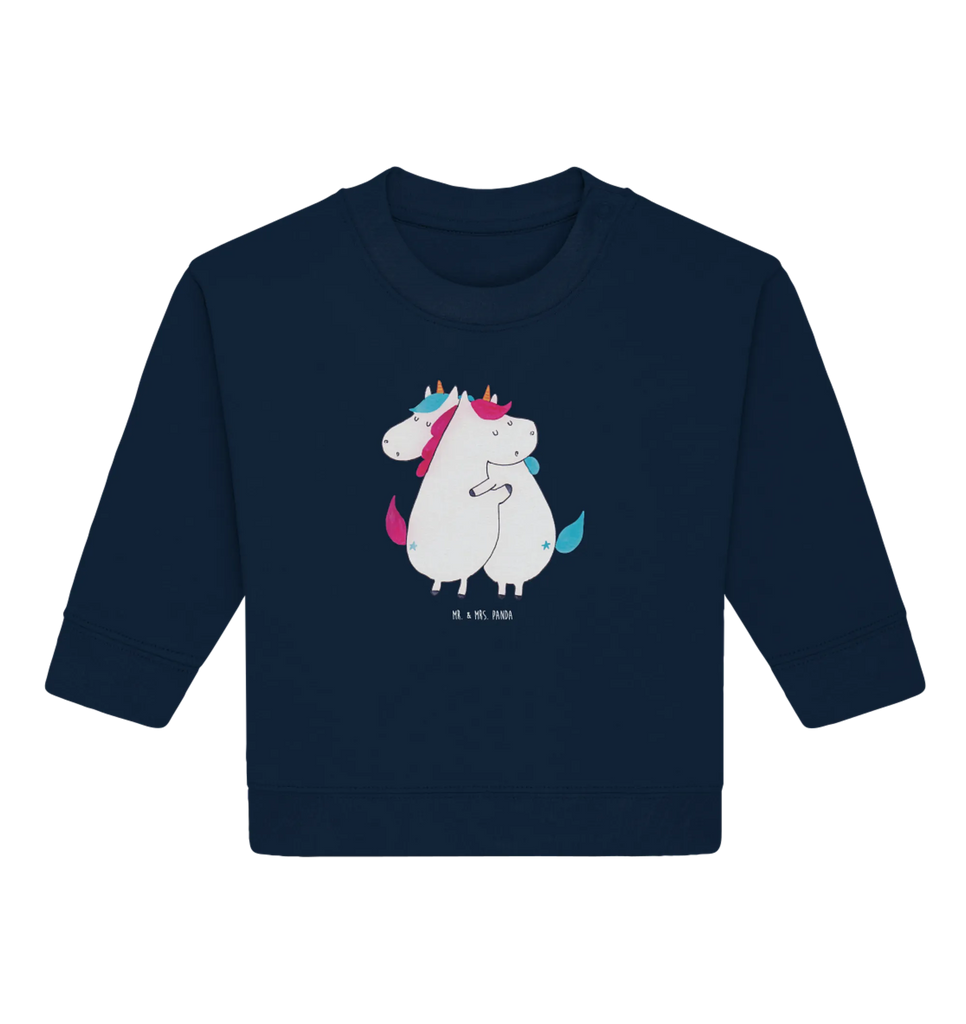 Organiczny sweter dla niemowląt Jednorożce Przytulanie Baby Bullover, Baby Sweatshirt, Einhorn Deko, Einhörner, Einhorn, Unicorn, BFF, Liebe, Sister, Geschwister, Familie, Freundinnen, Schwester, Freundin, Schwestern