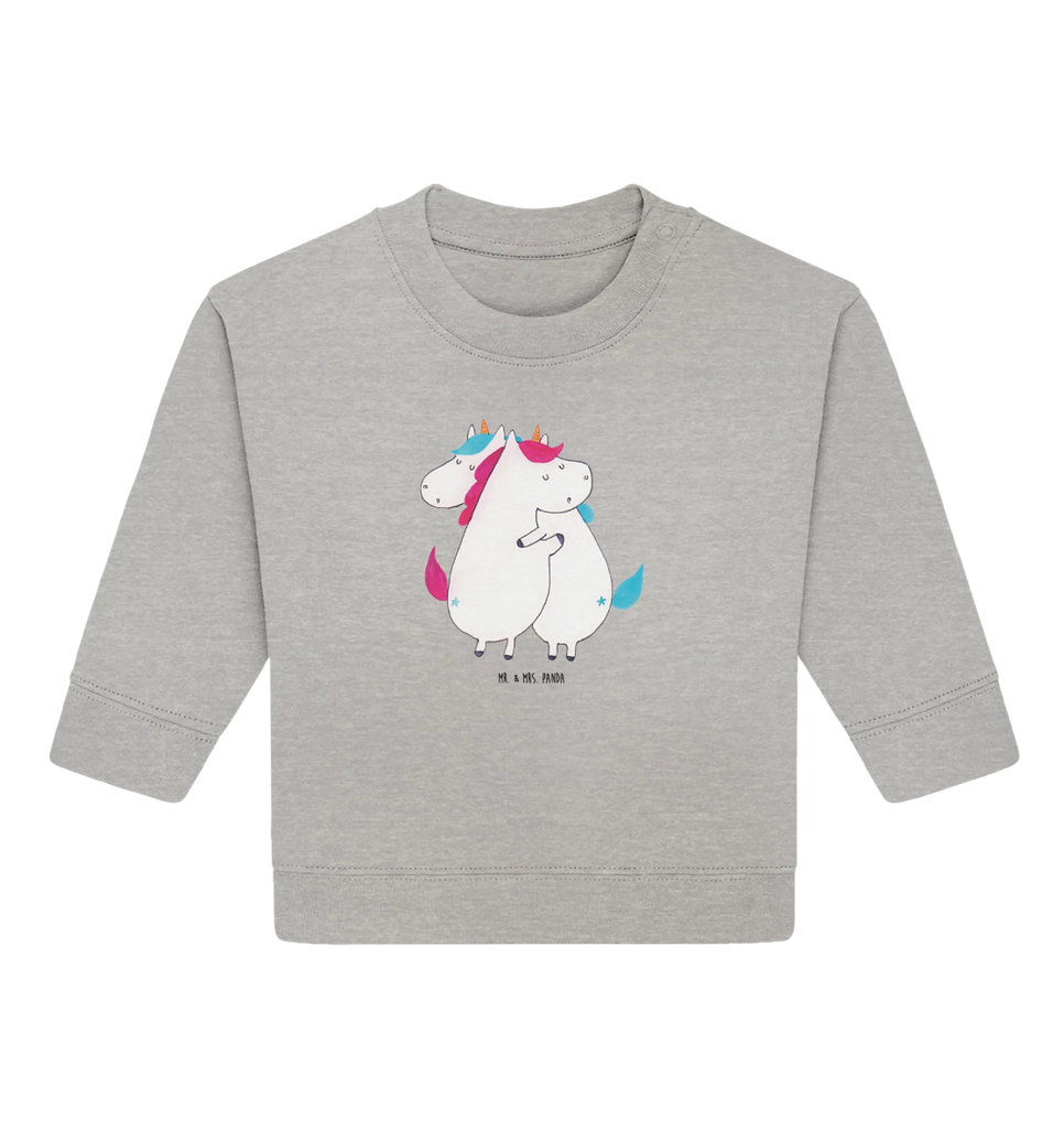 Organiczny sweter dla niemowląt Jednorożce Przytulanie Baby Bullover, Baby Sweatshirt, Einhorn Deko, Einhörner, Einhorn, Unicorn, BFF, Liebe, Sister, Geschwister, Familie, Freundinnen, Schwester, Freundin, Schwestern