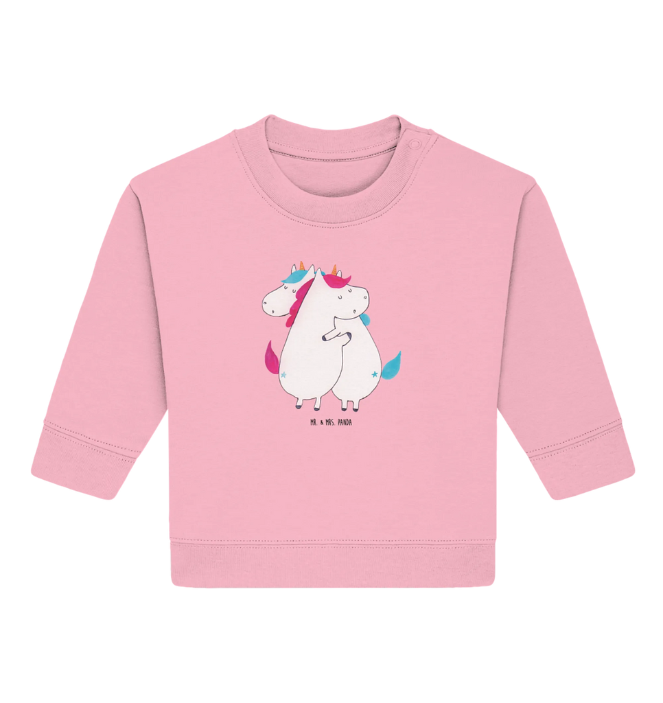Organiczny sweter dla niemowląt Jednorożce Przytulanie Baby Bullover, Baby Sweatshirt, Einhorn Deko, Einhörner, Einhorn, Unicorn, BFF, Liebe, Sister, Geschwister, Familie, Freundinnen, Schwester, Freundin, Schwestern