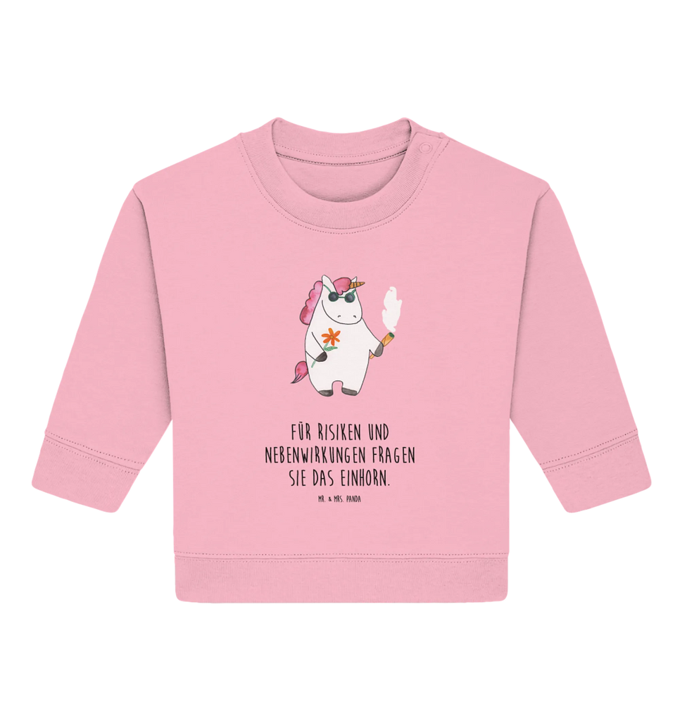 Organiczny sweter dla niemowląt Jednorożec Woodstock Baby Bullover, Baby Sweatshirt, Einhorn Deko, Einhörner, Einhorn, Unicorn, Zigarette, Kiffen, Party, Spaß. Lustig, Alkohol, Woodstock, Joint, Witzig