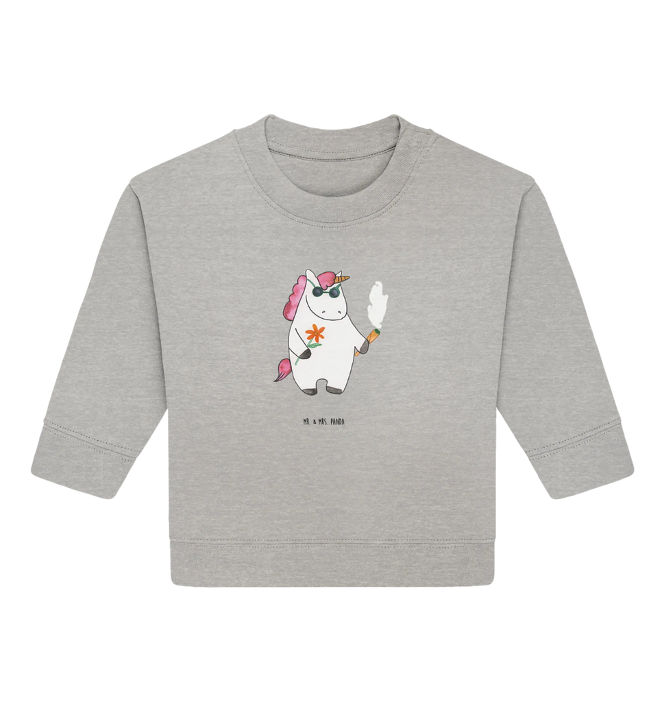 Organiczny sweter dla niemowląt Jednorożec Woodstock Baby Bullover, Baby Sweatshirt, Einhorn Deko, Einhörner, Einhorn, Unicorn, Zigarette, Kiffen, Party, Spaß. Lustig, Alkohol, Woodstock, Joint, Witzig