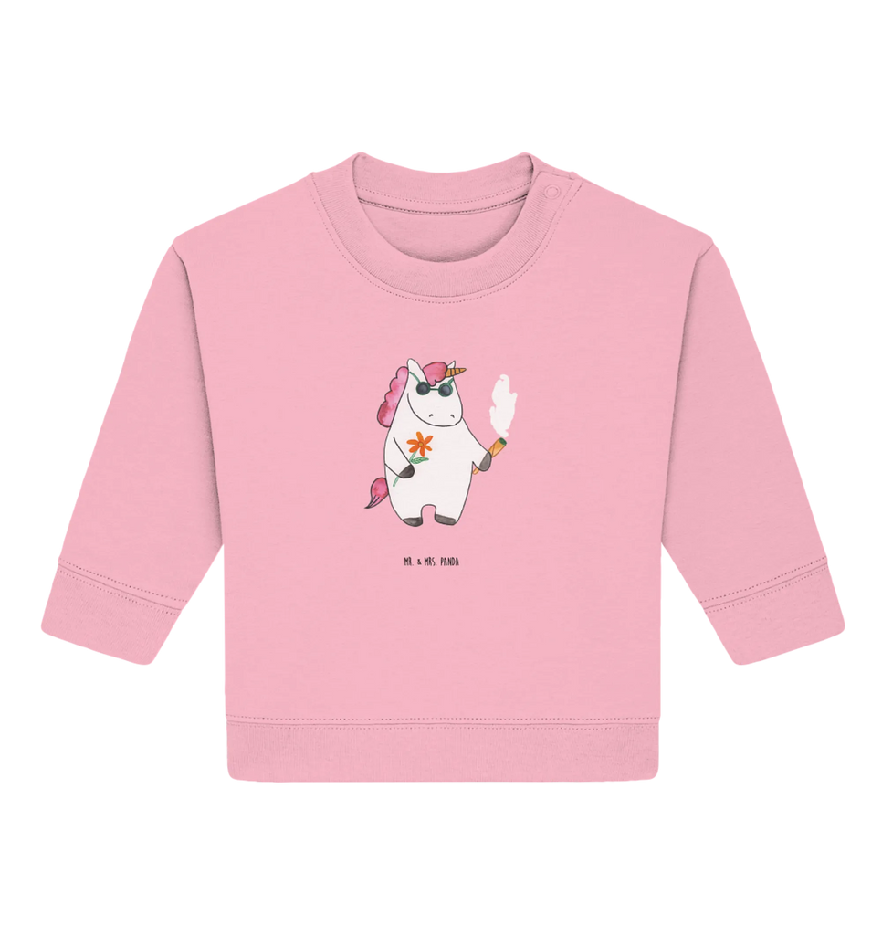 Organiczny sweter dla niemowląt Jednorożec Woodstock Baby Bullover, Baby Sweatshirt, Einhorn Deko, Einhörner, Einhorn, Unicorn, Zigarette, Kiffen, Party, Spaß. Lustig, Alkohol, Woodstock, Joint, Witzig