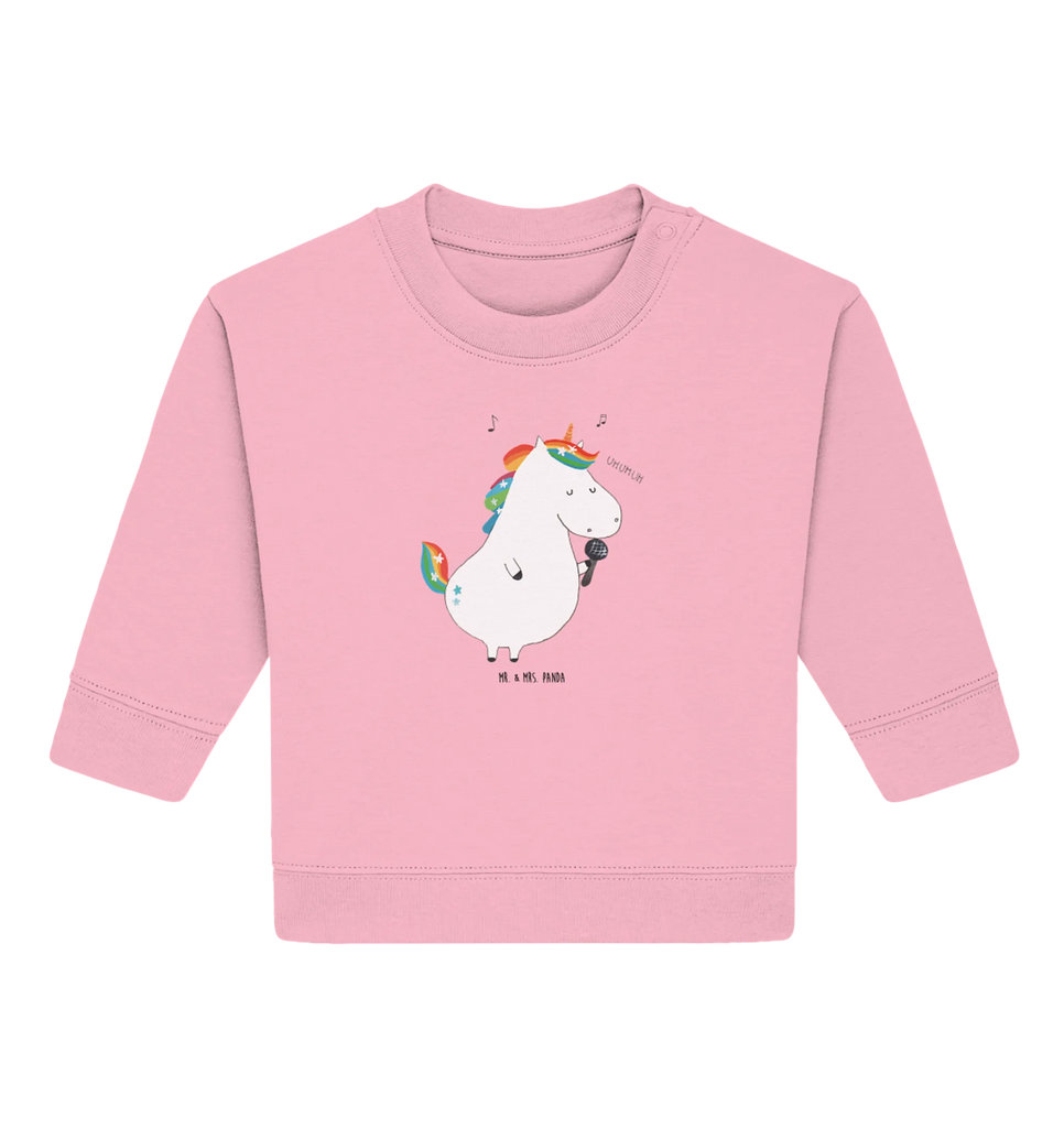 Organiczny sweter dla niemowląt jednorożec Śpiewak Baby Bullover, Baby Sweatshirt, Einhorn Deko, Einhörner, Einhorn, Unicorn, Glitzer, Sänger, Fest, Konfetti, Freundin, Disco, Feier, Geburtstag, Sängerin, Party