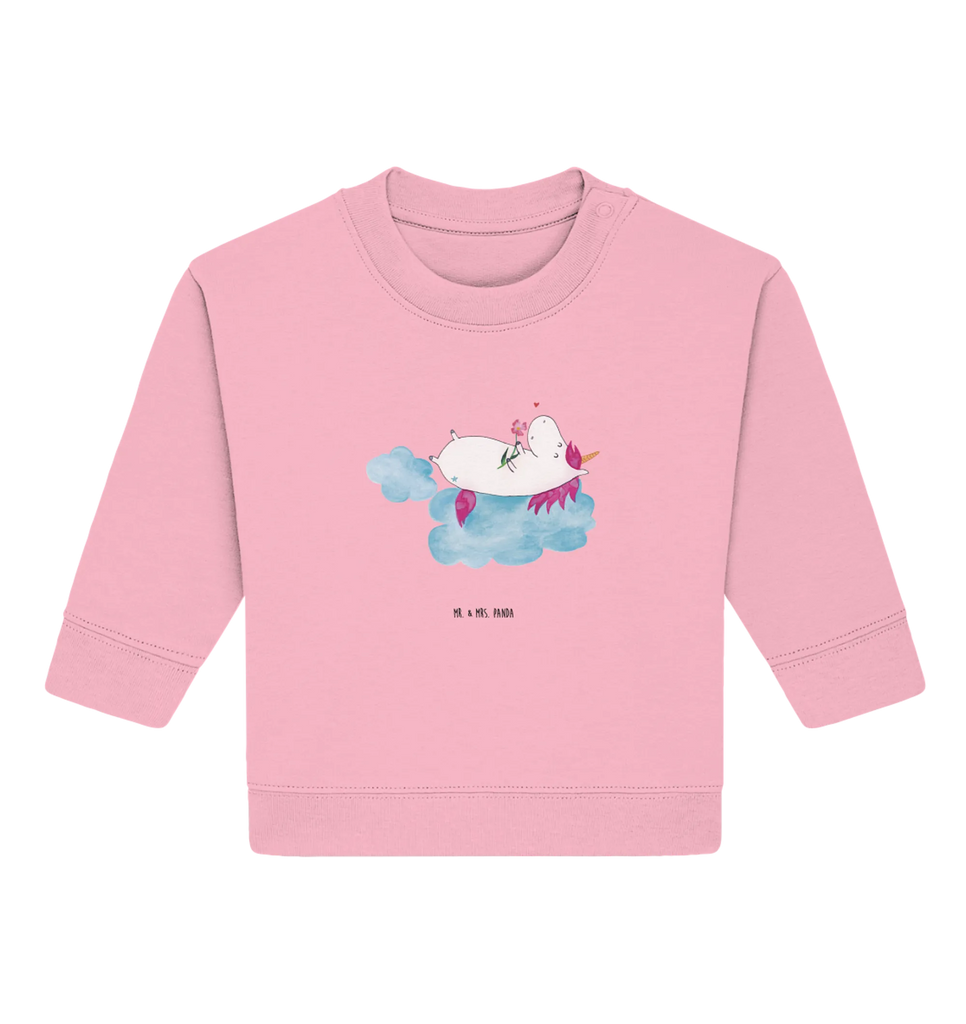 Organiczny sweter dla niemowląt Jednorożec Zakochany Baby Sweatshirt, Baby Bullover, Einhorn Deko, Einhörner, Einhorn, Unicorn, Liebe, Freundin, Liebesbeweis, Wolke, Verliebt