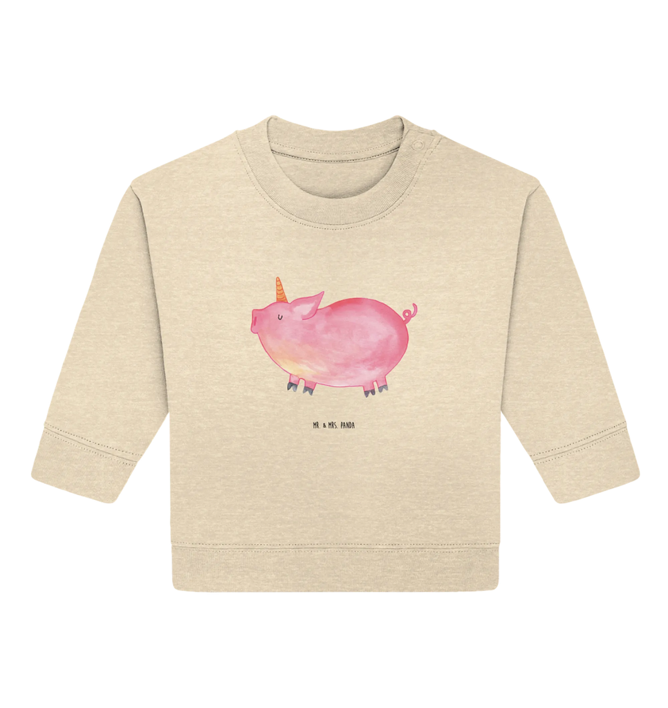 Organiczny sweter dla niemowląt jednorożec świnia Baby Bullover, Baby Sweatshirt, Einhorn Deko, Einhörner, Einhorn, Unicorn, Funny, Spruch, English, Bauer, Pig, Party, Piggy, Schwein, Witzig. Lustig, Englisch, Schweinhorn, Spaß, Geschenk