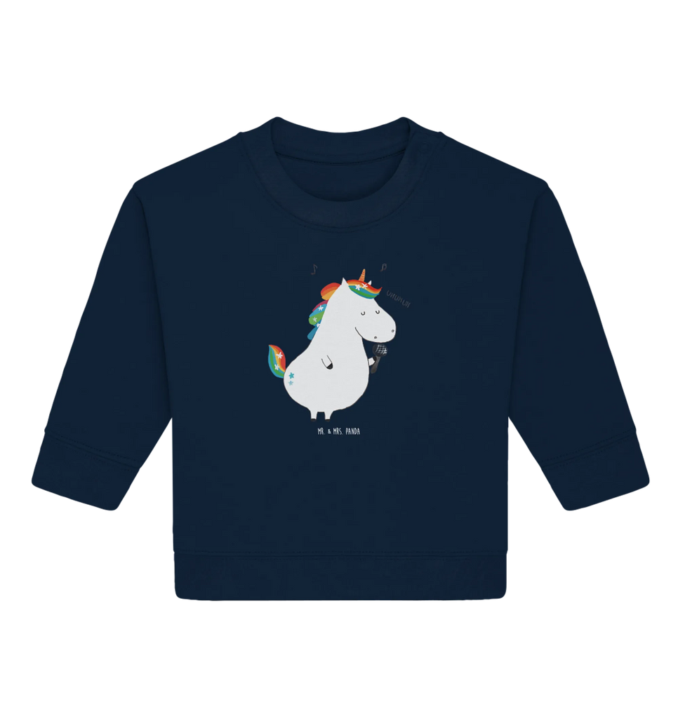 Organiczny sweter dla niemowląt jednorożec Śpiewak Baby Bullover, Baby Sweatshirt, Einhorn Deko, Einhörner, Einhorn, Unicorn, Glitzer, Sänger, Fest, Konfetti, Freundin, Disco, Feier, Geburtstag, Sängerin, Party