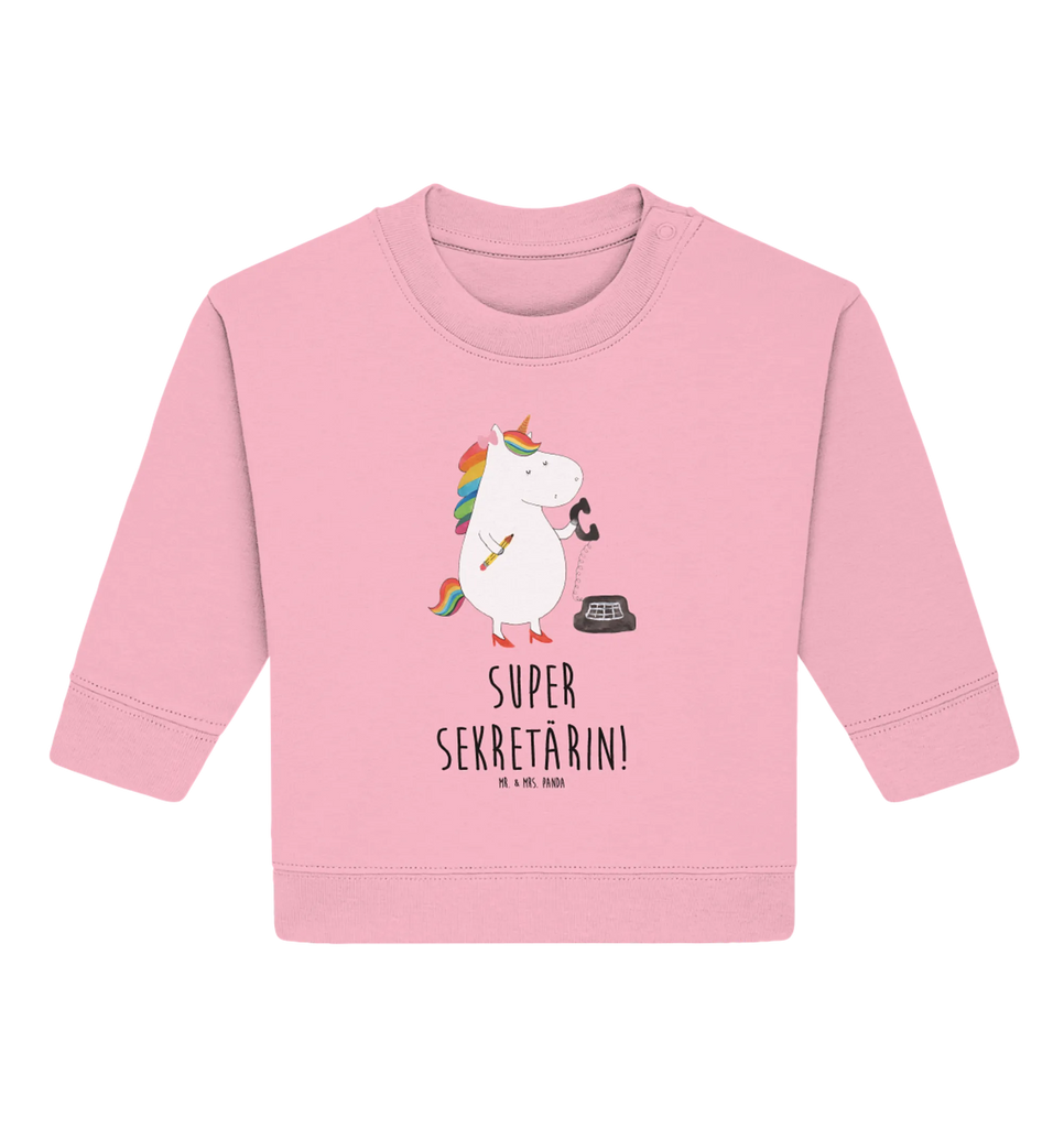 Organiczny sweter dla niemowląt Jednorożec sekretarka Baby Sweatshirt, Baby Bullover, Einhorn Deko, Einhörner, Einhorn, Unicorn, Sekretärin, Bürohilfe, Steuerbüro, Rechtsanwaltsgehilfin, Steuerkanzlei, Rechtsanwältin, Bürokraft, Büro