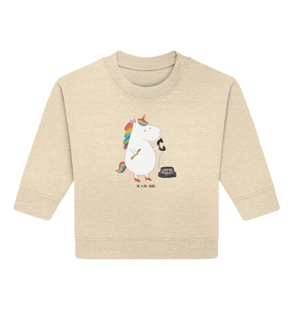 Organiczny sweter dla niemowląt Jednorożec sekretarka Baby Sweatshirt, Baby Bullover, Einhorn Deko, Einhörner, Einhorn, Unicorn, Sekretärin, Bürohilfe, Steuerbüro, Rechtsanwaltsgehilfin, Steuerkanzlei, Rechtsanwältin, Bürokraft, Büro