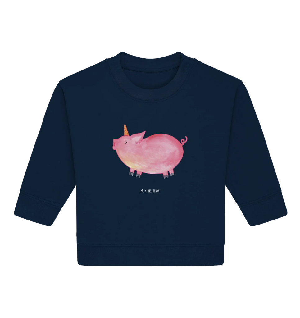 Organiczny sweter dla niemowląt jednorożec świnia Baby Bullover, Baby Sweatshirt, Einhorn Deko, Einhörner, Einhorn, Unicorn, Funny, Spruch, English, Bauer, Pig, Party, Piggy, Schwein, Witzig. Lustig, Englisch, Schweinhorn, Spaß, Geschenk