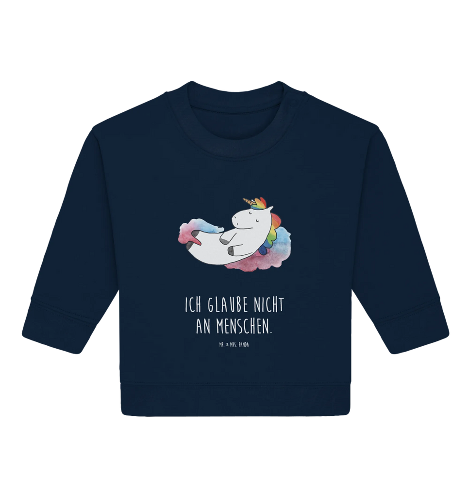 Organic Baby Pullover Einhorn Wolke 7 Baby Bullover, Baby Sweatshirt, Einhorn Deko, Einhörner, Einhorn, Unicorn, Glaube, Verliebt, Realität, Geschenk, Witzig, Lächeln, Lustig, Menschen