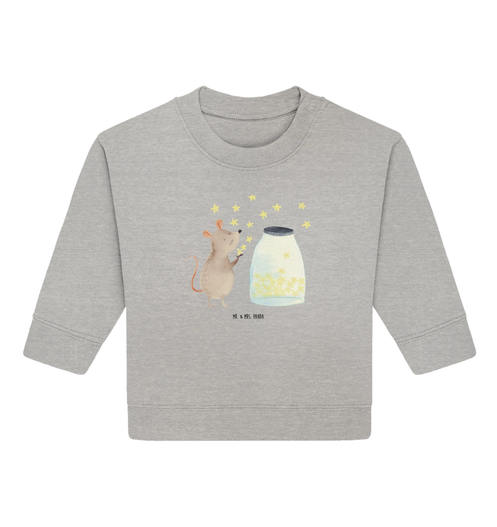 Organiczny sweter dla niemowląt mysz Gwiazdy Baby Bullover, Baby Sweatshirt, Gute Laune, Tiermotive, Tiere, Lustige Sprüche, Kindergeburtstag, Geburtstag, Schwangerschaft, Maus, Taufe, Erstes Kind, Hoffnung, Taufgeschenk, Sterne, Träume, Kind, Geburt, Wunsch