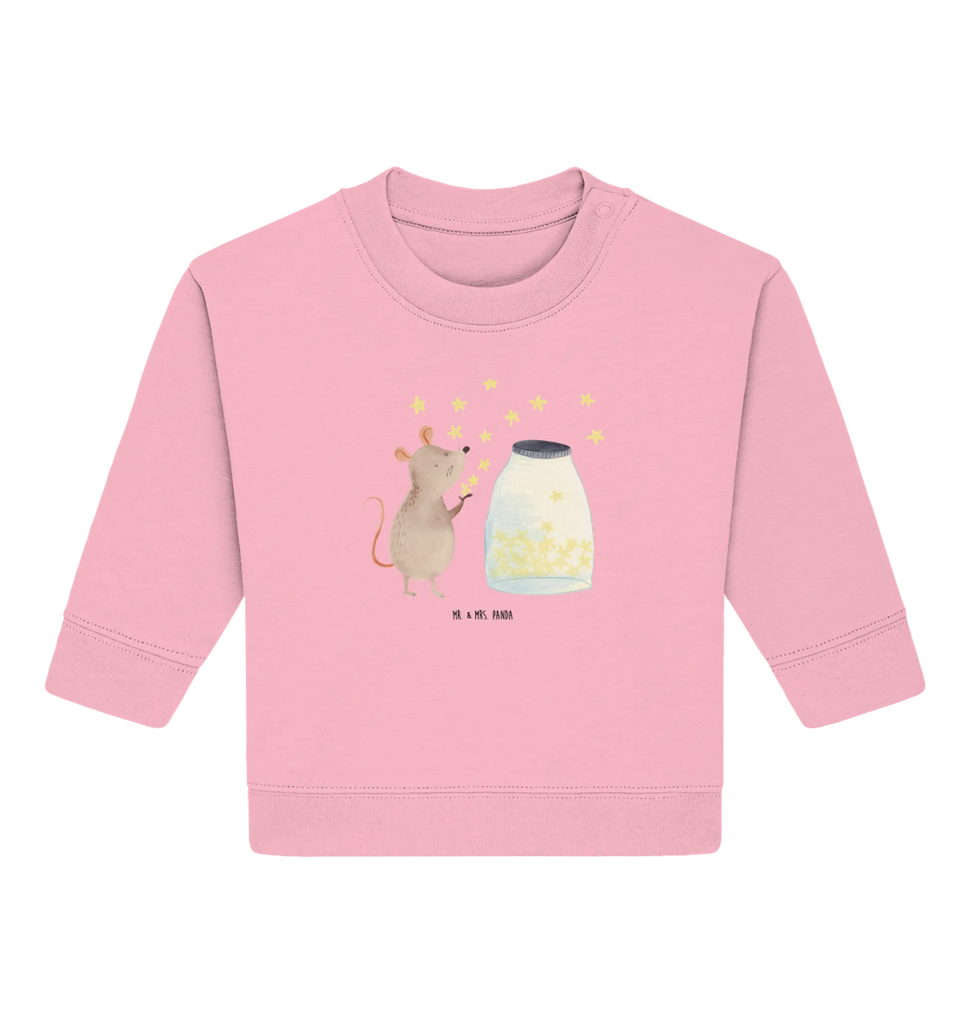 Organiczny sweter dla niemowląt mysz Gwiazdy Baby Bullover, Baby Sweatshirt, Gute Laune, Tiermotive, Tiere, Lustige Sprüche, Kindergeburtstag, Geburtstag, Schwangerschaft, Maus, Taufe, Erstes Kind, Hoffnung, Taufgeschenk, Sterne, Träume, Kind, Geburt, Wunsch