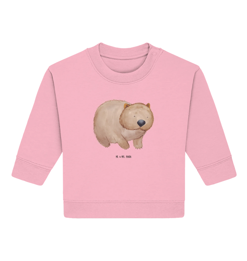 Organiczny sweter dla niemowląt Wombat Baby Sweatshirt, Baby Bullover, Gute Laune, Tiermotive, Tiere, Lustige Sprüche, Spruch, Australien, Wombat, Motivation, Das Leben Ist schön