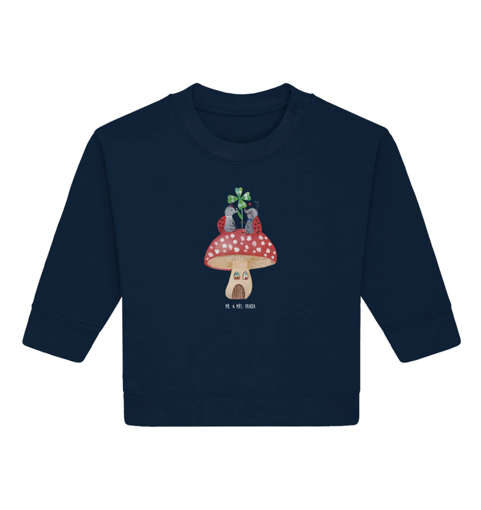 Organiczny sweter dla niemowląt biedronka Muchomor Baby Bullover, Baby Sweatshirt, Gute Laune, Tiermotive, Tiere, Lustige Sprüche, Fleigenpilzhaus, Wohnung, Zuhause, Fliegenpilz, Marienkäfer, Haus