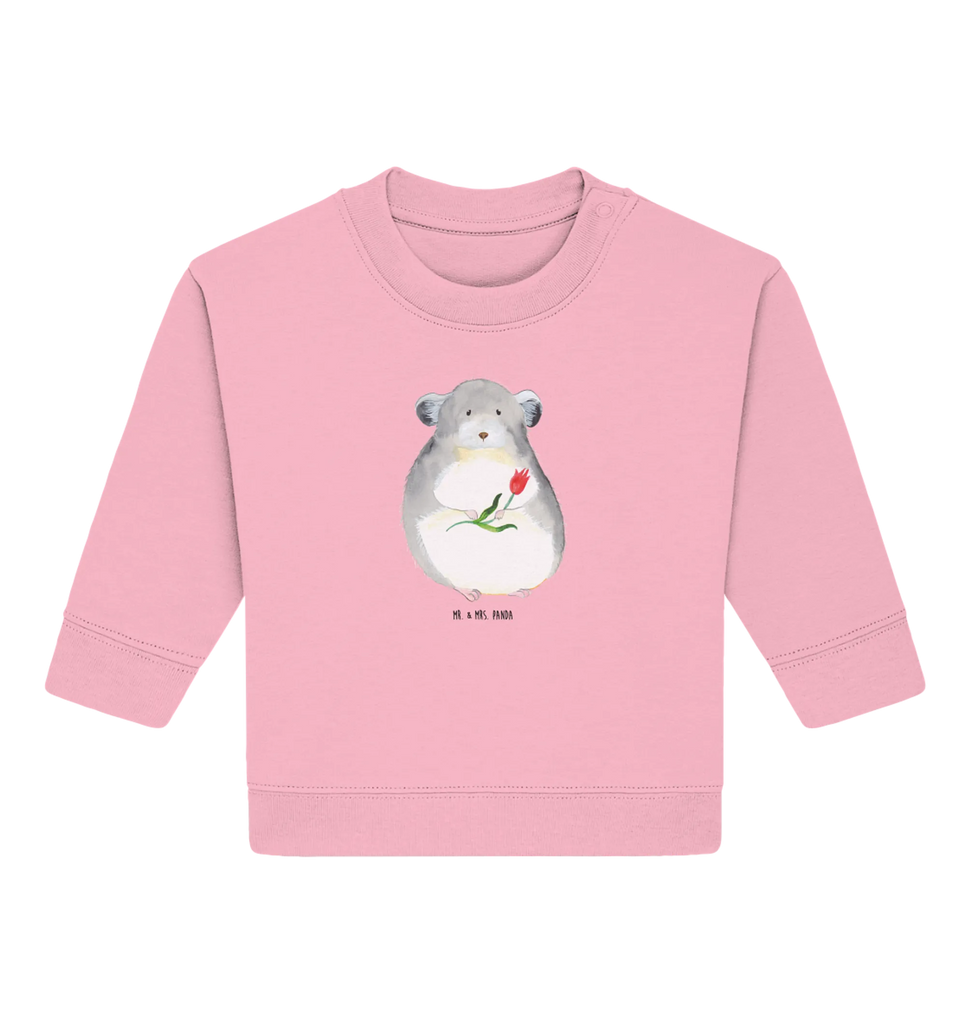 Organiczny sweter dla niemowląt szynszyla kwiat Baby Bullover, Baby Sweatshirt, Gute Laune, Tiermotive, Tiere, Lustige Sprüche, Chinchilla, Glücklichsein, Büroalltag, Depressionen, Liebeskummer, Chaos, Büro, Chinchillas, traurig sein, Kummer