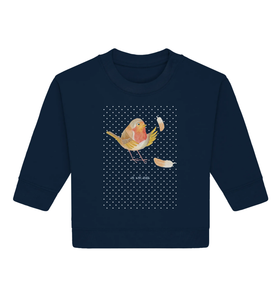 Organiczny sweter dla niemowląt rudzik Pióra Motywy zwierzęce, dobra energia, zabawne powiedzonka, zwierzęta